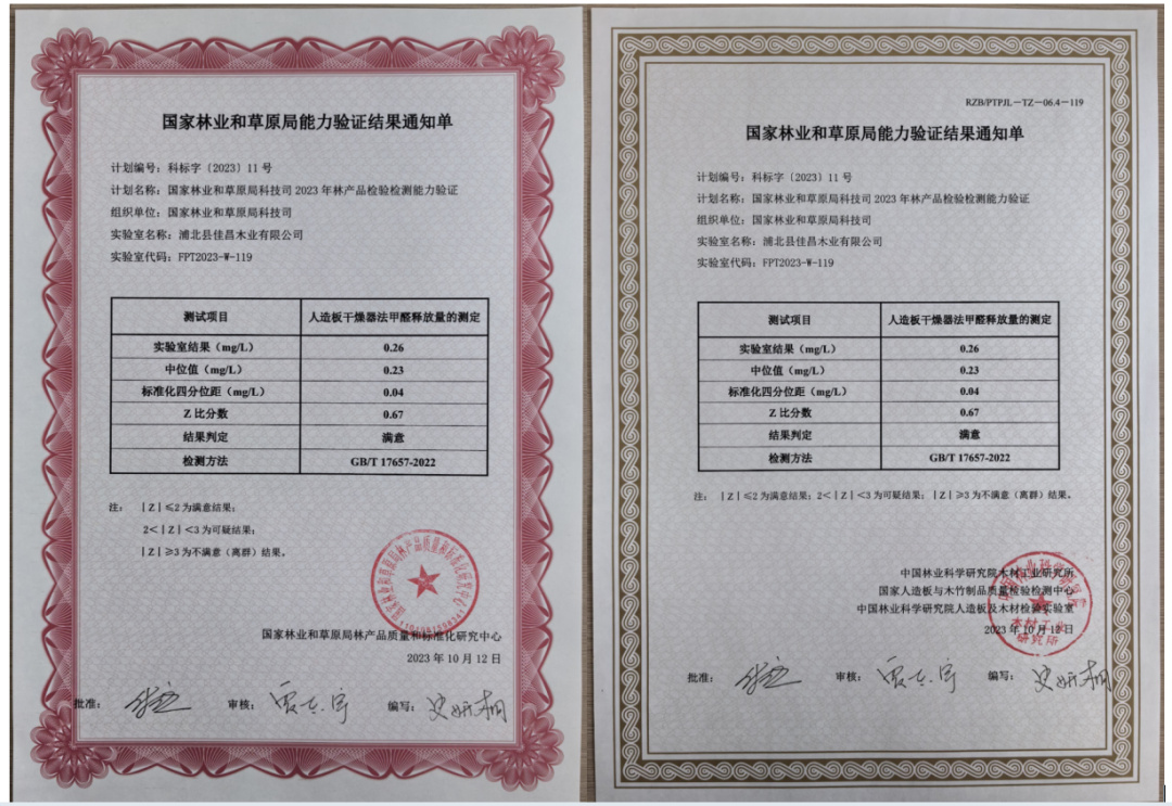 喜報(bào)！廣西偉新投資集團(tuán)實(shí)驗(yàn)室通過(guò)2023年全國(guó)林產(chǎn)品檢驗(yàn)檢測(cè)能力驗(yàn)證！